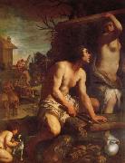 Guido Reni The Building of Noah's Ark oil on canvas